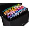 maaleo Marcatore 80 Colori Marker Pen Pennarello Set Di Pennarello Acquerello a Doppia