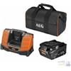 Aeg Set Aeg Batteria 4,0 Ah 18V + Caricabatteria + Borsa
