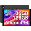 FASTWD L60 Tablet 10 pollici 4G WiFi, 128GB Android 14.0 Octa-Core
