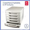Wiler Instruments cassettiera mini in plastica con 5 cinque cassetti da scrivania per ufficio DC5A