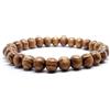 Bracciale con Perle 8mm in Legno mala tibetano etnico Yoga buddista Uomo e Donna