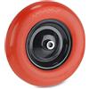 Relaxdays Ruote Carriola in PU 4.80 4.00-8, Gomma Piena con Cerchione in Acciaio, Antiforatura, da Carrello, Nero
