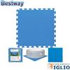 Bestway Tappeto Tappetino di Protezione Fondo Piscina Antiscivolo Puzzle 9pz Blu 50x50cm