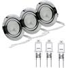 Does not apply Kit 3 Faretti Con Lampada Alogena Da Incasso per Mobili, Cucine, Bagno, Cromato