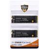 MG SSD PCIe NVMe Gen 4x4 256 Gb M2 2280 , CONF. DA 2 PEZZI per uso professionale