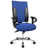 Topstar TF29US100, Sedia giravole da ufficio Two 20 Deluxe con braccioli ad altezza regolabile U2 OPA, rivestimento in tessuto, Blu (Blau)