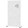 MAUL Maulconnecto Uplight - Divisorio acustico, con striscia luminosa a LED, 180 x 100 cm, divisorio per ufficio e scrivania, divisorio indipendente con ruote, ideale come protezione dagli sguardi
