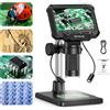 4.3" IPS 1600X HD 1920P Digital Microscope with Lights Coins PCB Plants