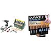 Theo Klein Bosch Cassetta Attrezzi, Avvitatore LED, 3+ Anni, & Duracell Optimum AA 8 pz, Power Boost