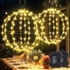 Does not apply Luci Natale Esterno a Batteria, 33Cm + 28Cm Sfere Luminose a LED Di Natale, 8 Mo