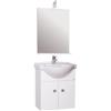 Mobile bagno sospeso 60 cm con lavabo e specchio laccato bianco - Emma 83162