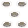 Wonderlamp Basic w-e000107 Pack di faretti rotondi fissi con portalampada gu10, bianco, 8 x 1.5 cm, 5 pezzi