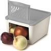Snips | Porta Cipolle 2 KG | Contenitori Per Cibi |Contenitore Porta Ortaggi | Colore Bianco Grigio | Made in Italy |Bpa Free