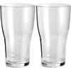BRUNNER 0830210N.C71 Set Bicchieri da Birra Antirottura, Infrangibili, Trasparenti, Beerglass Pint, in Policarbonato Alimentare V 57 Cl, 2 Pezzi