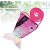 Portamonete da donna con coda di sirena, paillettes, borsa, borsa, borsa,