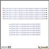 SONETH KIT 12 BARRE LED TV PER SAMSUNG UE50HU6950 UN50HU6950F UN50HU6950FXZA