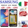 SAMSUNG A20 - A20e - A202 DISPLAY TOUCHSCREEN FRAME PARI ORIGINALE