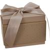 Generico Scatola RETTANGOLARE colore BEIGE con strass 15.9x10.4x12.2 cm 1GEY