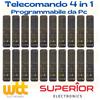 Superior KIT 20 TELECOMANDI UNIVERSALE PROGRAMMABILE 4:1 DA PC PER TV,DECODER ETC..