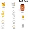 140 Pcs Accessori Dread Polsini Per Le Donne Gioielli Capelli Dreadlocks