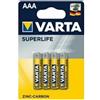 VARTA BATTERIE MINISTILO SUPERLIFE AAA CONF.4 PZ