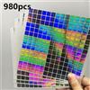 980 Adesivi Olografici Monouso sigilli Antimanomissione 10x10 mm Original Laser