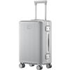 Xiaomi Luggage Classic Pro & Alluminio - 20-28 pollici, cerniere resistenti, serrature TSA, rapporto di apertura 4:6, tecnologia di protezione angolare per viaggi senza stress, argento