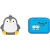 Cartomania Lampada in silicone feel at home, Pinguino, Luci rgb, 7 diverse colorazioni, Pack personalizzato, Bambini e adulti, Idea regalo + Portamerenda, Azzurro, Ermetico, Divisorio interno