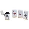 Giomari Set di 4 Accendini tipo Zippo accendino a benzina Poker set di carte da gioco