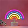 Legami - Lampada Led Effetto Neon, It's a Sign, Tema Rainbow, Doppia Alimentazione, Cavo Type-C (Incluso) o Batterie (non Incluse), Lampada da tavolo