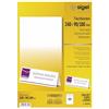 SIGEL DP050 Cartoncini pretagliati, 24 x 9 cm, 185 g/m², bianchi, 20 pz