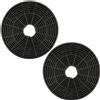 Silverline Filtri in Carbone 2 Pezzi per Cappa Silverline AF100 Diametro Esterno 155x35 mm