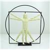Parastone Statuetta Uomo Vitruviano Grande Leonardo Da Vinci Scultura Arte Bianco 42 cm