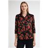 IL THE DELLE 5 Camicia Donna SPOON PEPERONCINI | Fantasia Nero/Rosso