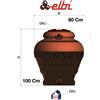 ELBI SPA SERBATOIO ACQUA DA ARREDO IN POLIETILENE ORCIO Litri 300 Lt ELBI JAR TERRACOTTA