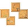 4 Pcs Tappetino Bambu Stuoia Schema Di Bambù Sottobicchiere Per Tazza Da Tè