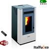 AMG Spa Stufa a pellet Italfuoco Acciaio potenza 9Kw 200 m³ Bianca con telecomando - DS