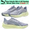 Puma Velocity Nitro 4 AP Running Vibrant Silver Gray 312635-11 Taglia Uomo