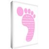 Little Helper FOOT1216-13G Feel Good Art - Quadro da parete in tela con dieci dita e dita, 40 x 30 cm, colore: Rosa chiaro
