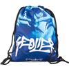 Colourbook Sacca con Cordini e Zip Geolier Blu per Scuola e Tempo Libero Colourbook