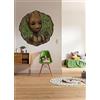 Komar Groot Little Twig - Carta da parati autoadesiva in tessuto non tessuto, dimensioni: 125 x 125 cm, per cameretta dei bambini, motivo: Star Wars, Marvel