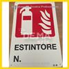 CARTELLO TARGA SEGNALE ESTINTORE N° ANTINCENDIO SICUREZZA 20X30 PVC SEGNALETICO