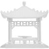 Padiglione in miniatura Tavolo di sabbia Decorazione Pagoda bianca