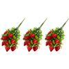 Piante di fragole artificiali Decorazioni per steli di fragole artificiali