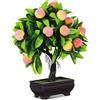 Bonsai finti: mini bonsai di pesco finto da 25 cm - Pianta in vaso finta