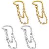 2 Pairs Orecchino Clip Per Ragazza Orecchini Clips Pendenti Da Donna