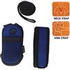 PAQ Custodia neoprene con fascia braccio e laccio collo per MP3 telecomando chiavi