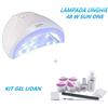 KIT RICOSTRUZIONE UNGHIE LAMPADA Led Sun One 48W + KIT GEL NAIL ART LIDAN
