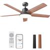 DREO Ventilatore a Soffitto Smart 132 cm, Luce LED con Tonalità Regolabili e Dimmerabile, 12 Velocità, 3 Modalità, Timer 12h, Motore DC Silenzioso, con Telecomando/APP/Alexa