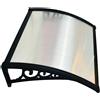 | Pensilina Naxos Alveolare, Pensilina 120X80 Cm, Colore Nero/Trasparente, Tetto